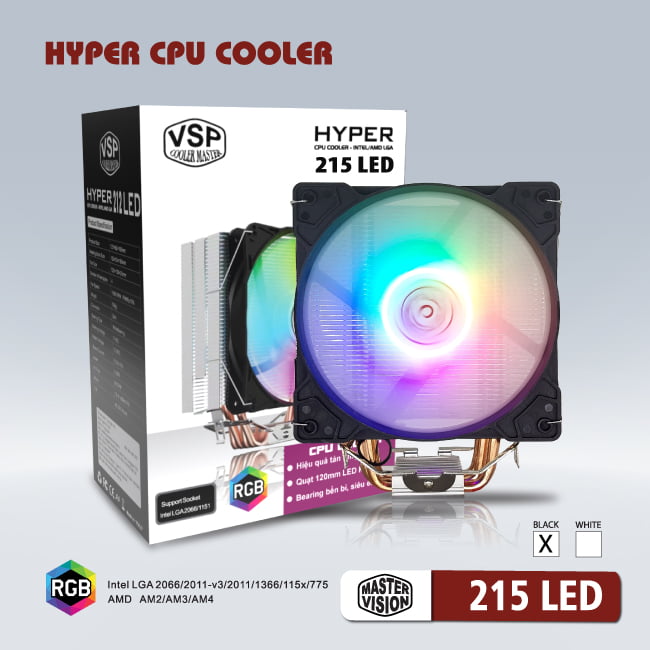 Fan CPU VSP Masster Vision 215 LED 3